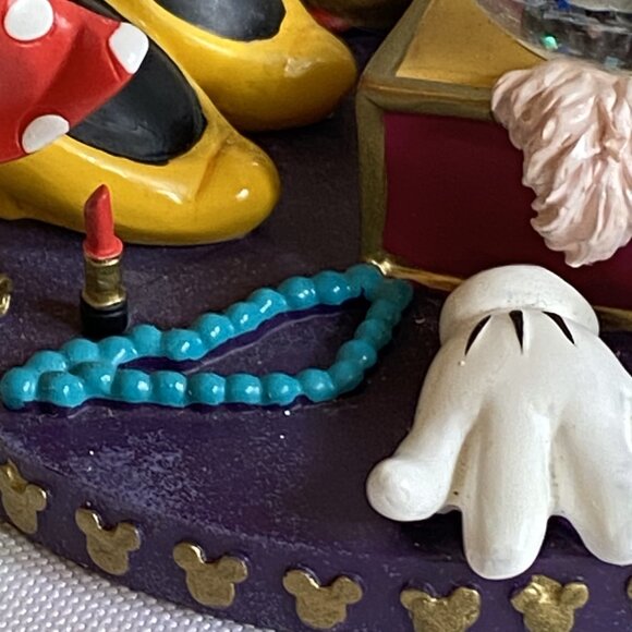 Disney Parks Minnie Mouse Mini Snow Globe Wardrobe Costume Chest Figurine - Picture 4 of 9